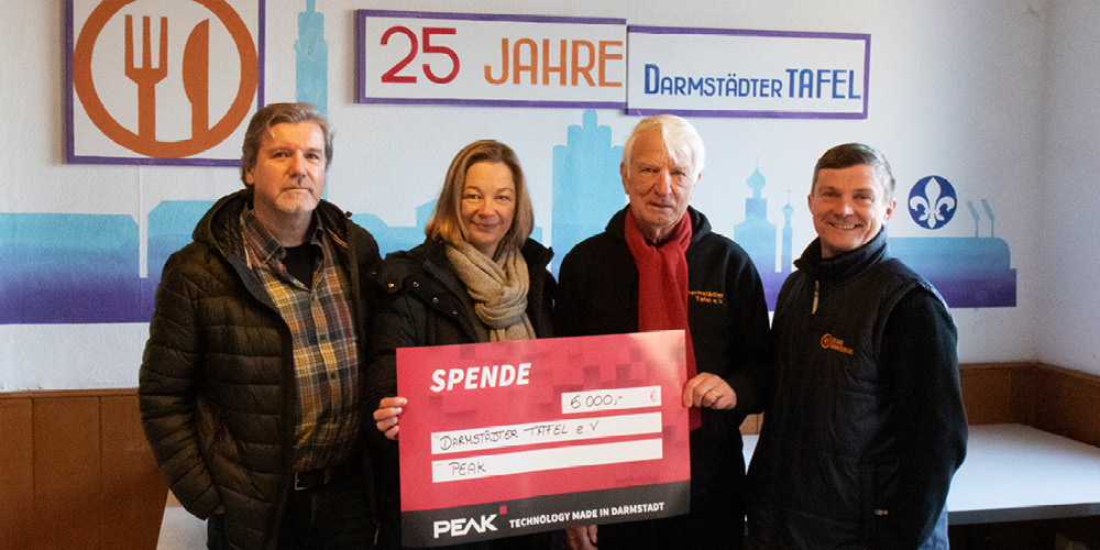 PEAK spendet 6.000 € an die Darmstädter Tafel