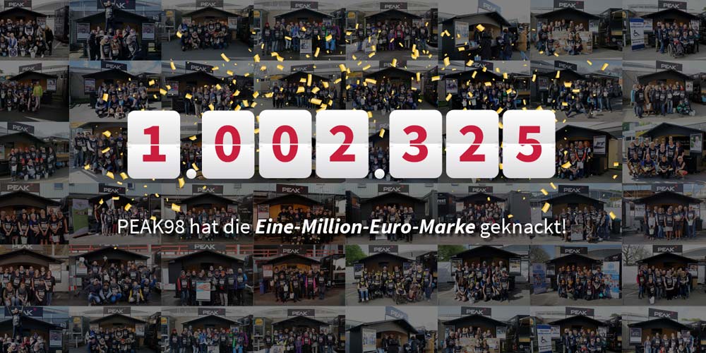 PEAK-Spendenaktion knackt die Eine-Million-Euro-Marke