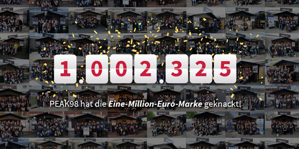 PEAK98-Spendenaktion knackt die Eine Million-Euro-Marke